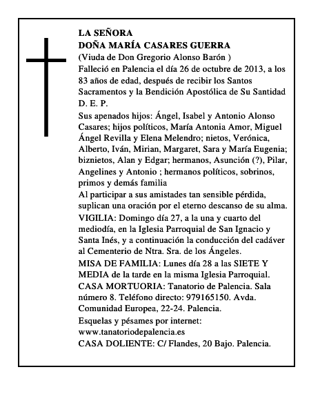 Doña María Casares Guerra