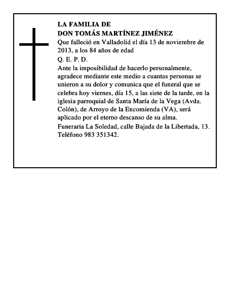 Don Tomás Martínez Jiménez
