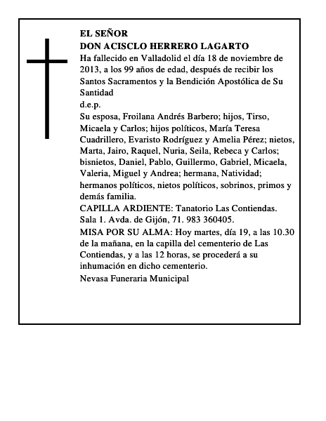 Don Acisclo Herrero Lagarto