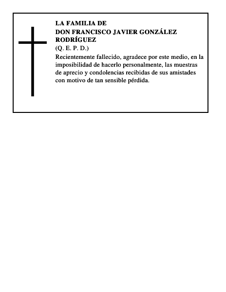 Don Francisco Javier González Rodríguez