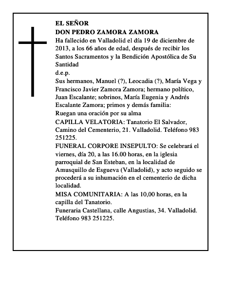 Don Pedro Zamora Zamora