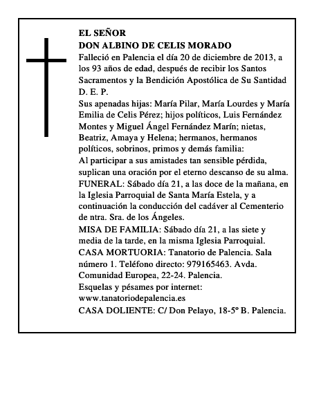 Don Albino de Celis Morado