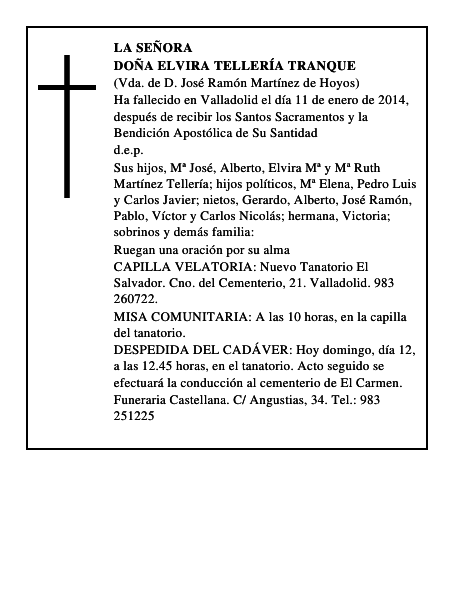 Doña Elvira Tellería Tranque