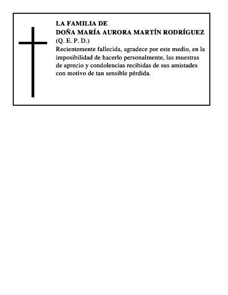Doña María Aurora Martín Rodríguez
