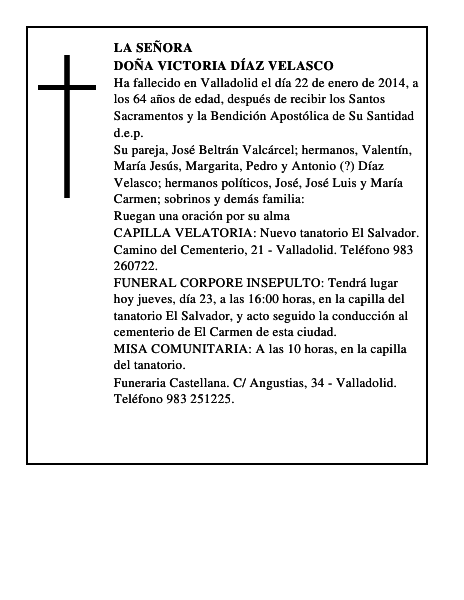 Doña Victoria Díaz Velasco