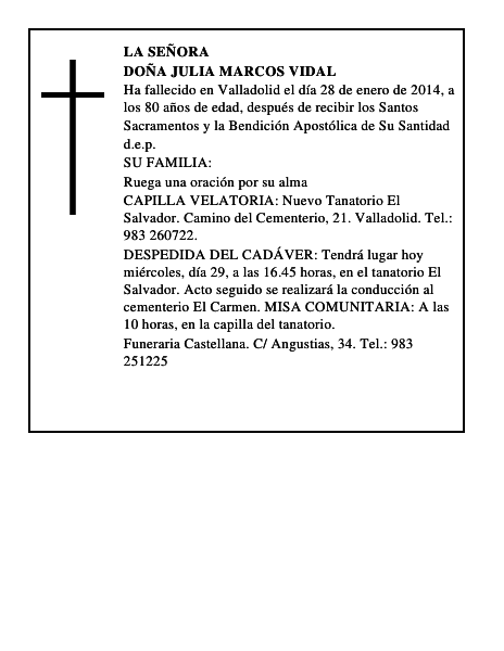 Doña Julia Marcos Vidal