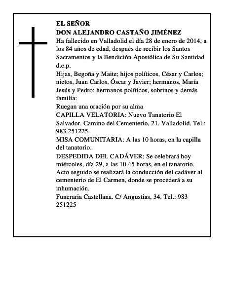 Don Alejandro Castaño Jiménez