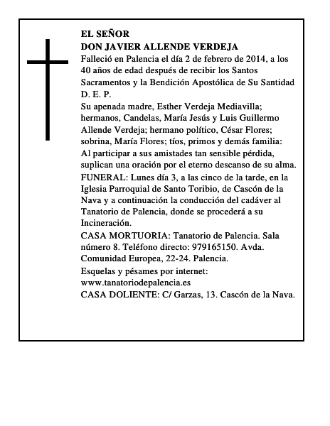 Don Javier Allende Verdeja