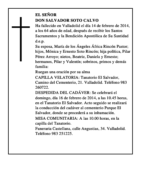 Don Salvador Soto Calvo