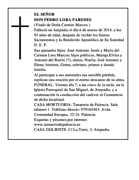 Don Pedro Lora Paredes