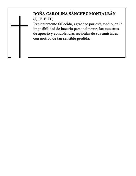 Doña Carolina Sánchez Montalbán