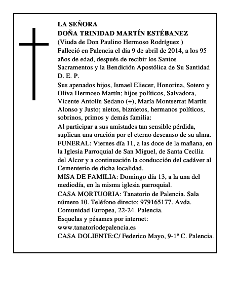 Doña Trinidad Martín Estébanez