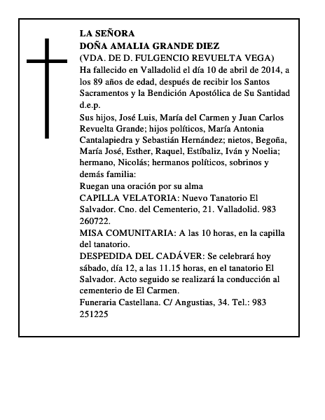 Doña Amalia Grande Diez