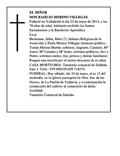 Don Basilio Merino Villegas