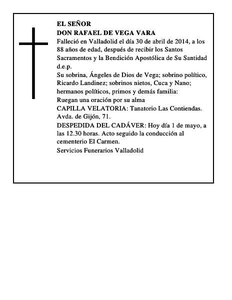 Don Rafael de Vega Vara