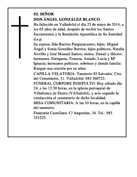 Don Ángel González Blanco