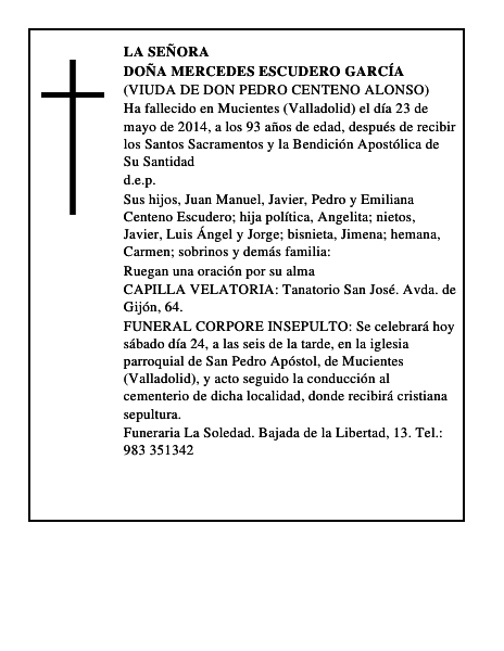 Doña Mercedes Escudero García