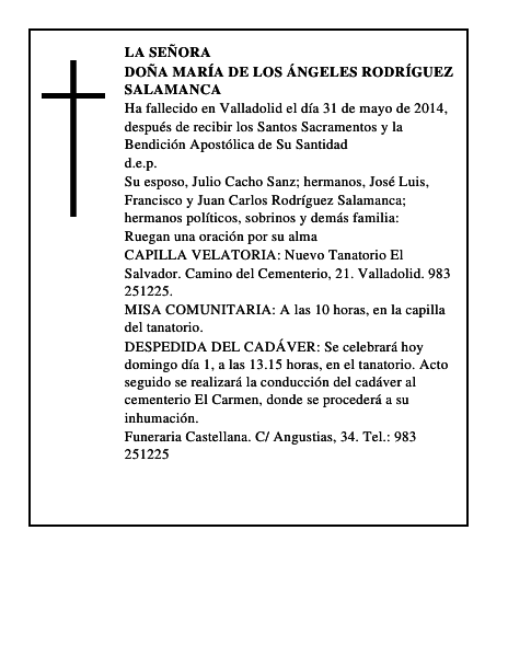 Doña María de los Ángeles Rodríguez Salamanca
