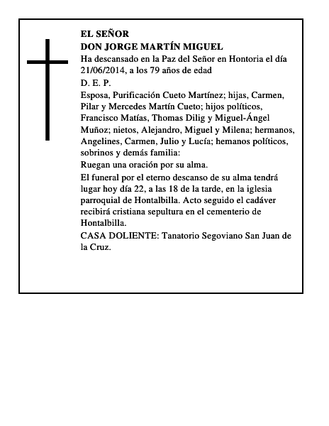 Don Jorge Martín Miguel