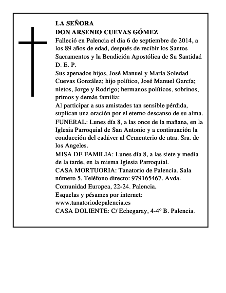 Don Arsenio Cuevas Gómez