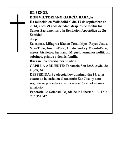 Don Victoriano García Baraja