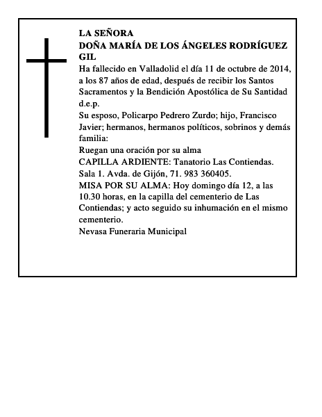 Doña María de los Ángeles Rodríguez Gil