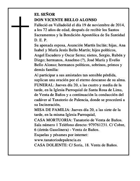 Don Vicente Bello Alonso