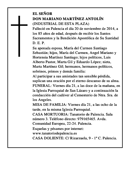 Don Mariano Martínez Antolín