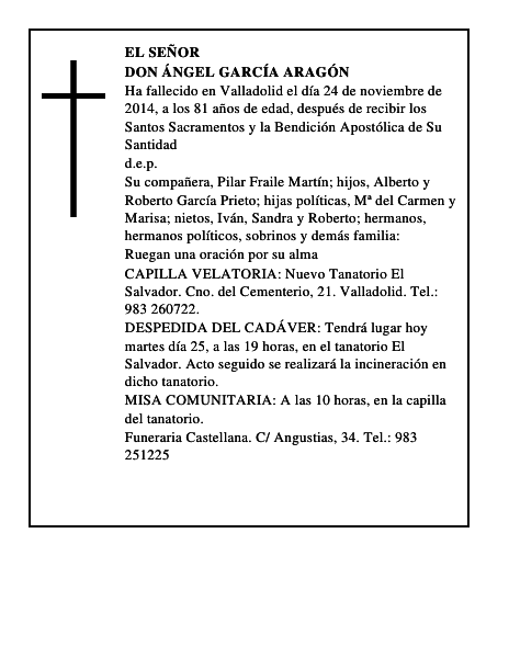Don Ángel García Aragón