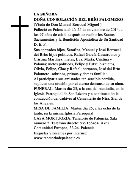Doña Consolación del Brío Palomero