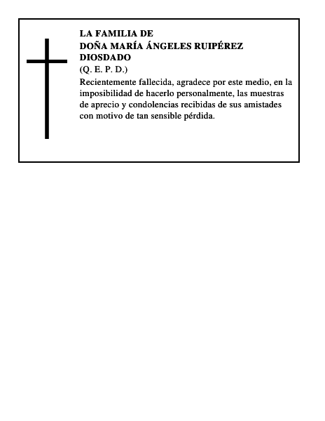Doña María Ángeles Ruipérez Diosdado