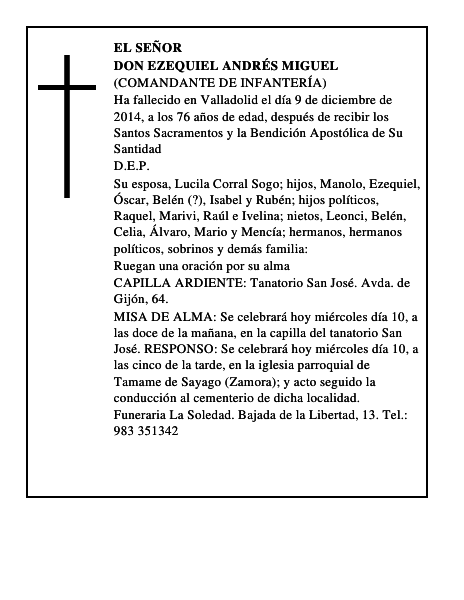 Don Ezequiel Andrés Miguel