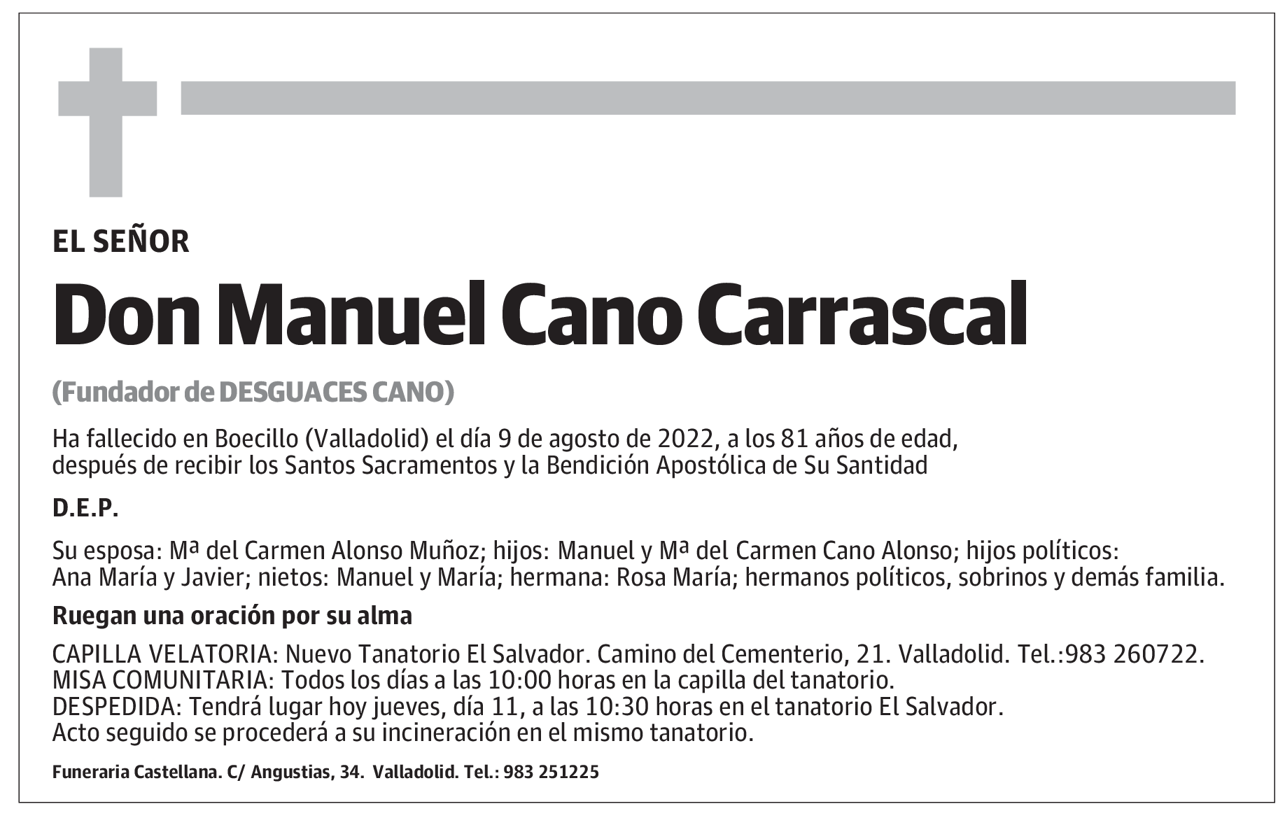 Don Manuel Cano Carrascal