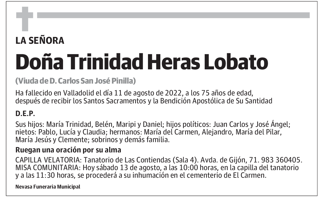Doña Trinidad Heras Lobato