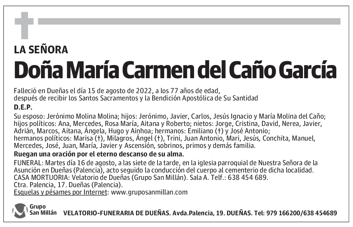 Doña María Carmen del Caño García