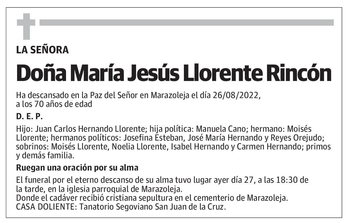 María Jesús Llorente Rincón