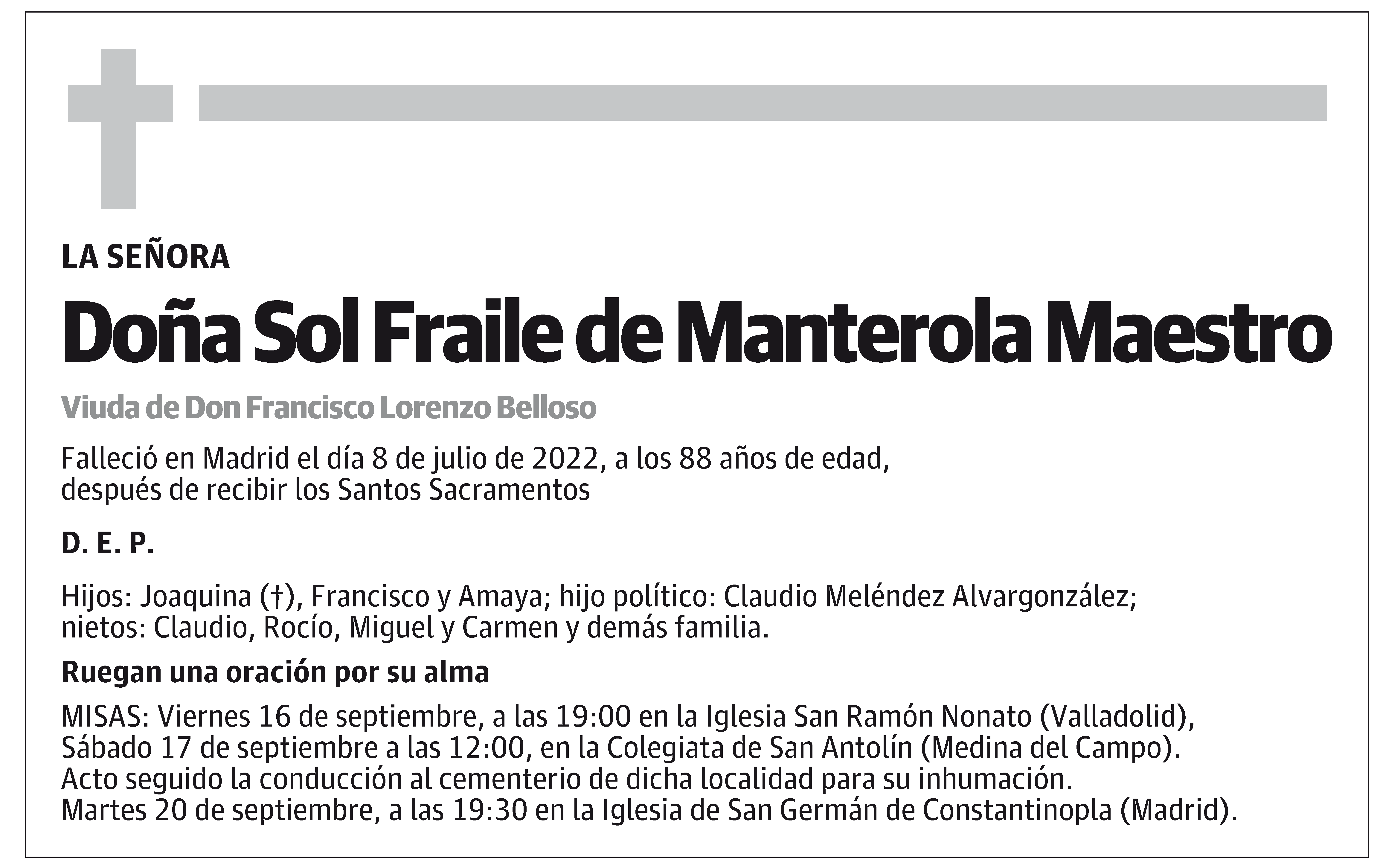 Sol Fraile de Manterola Maestro