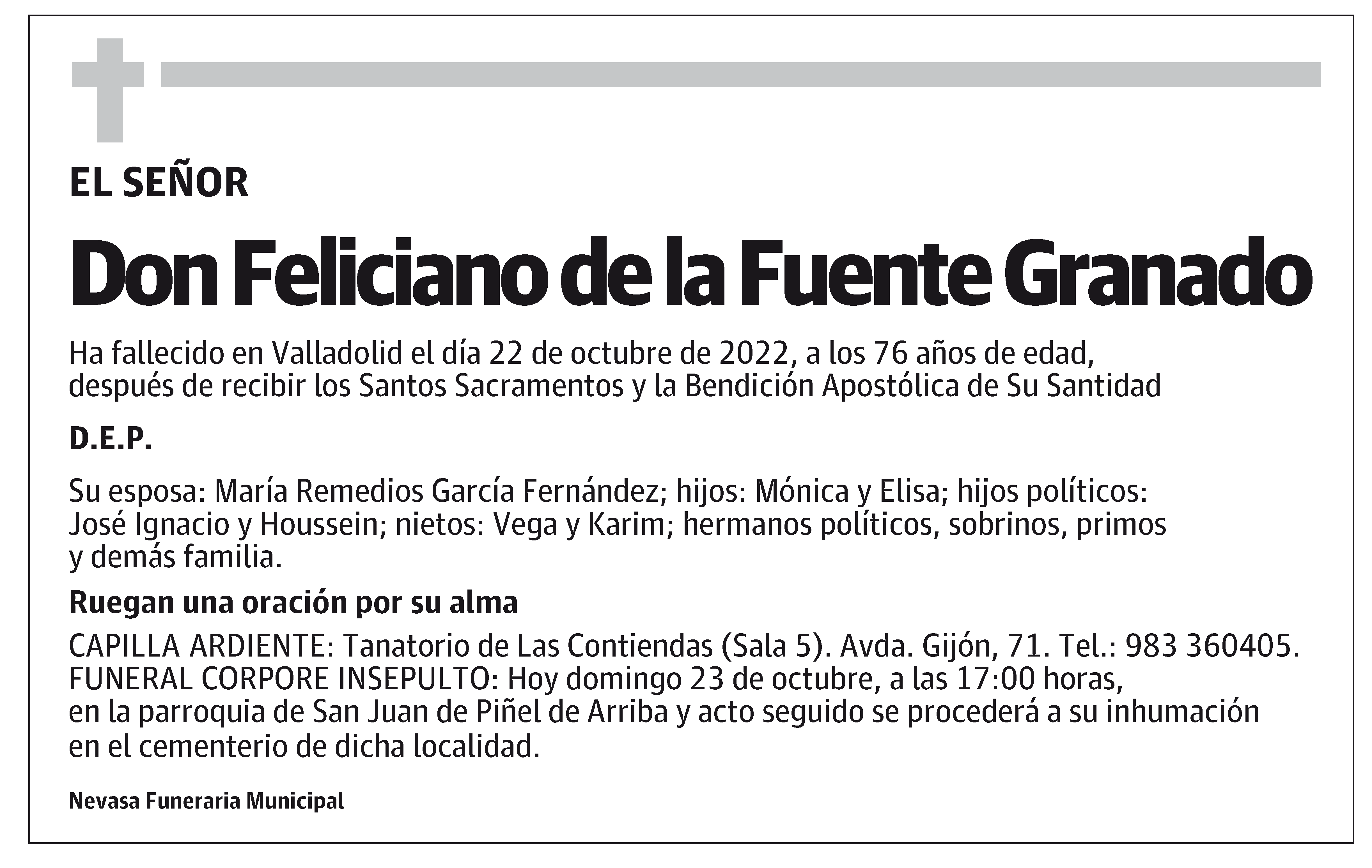 Feliciano de la Fuente Granado