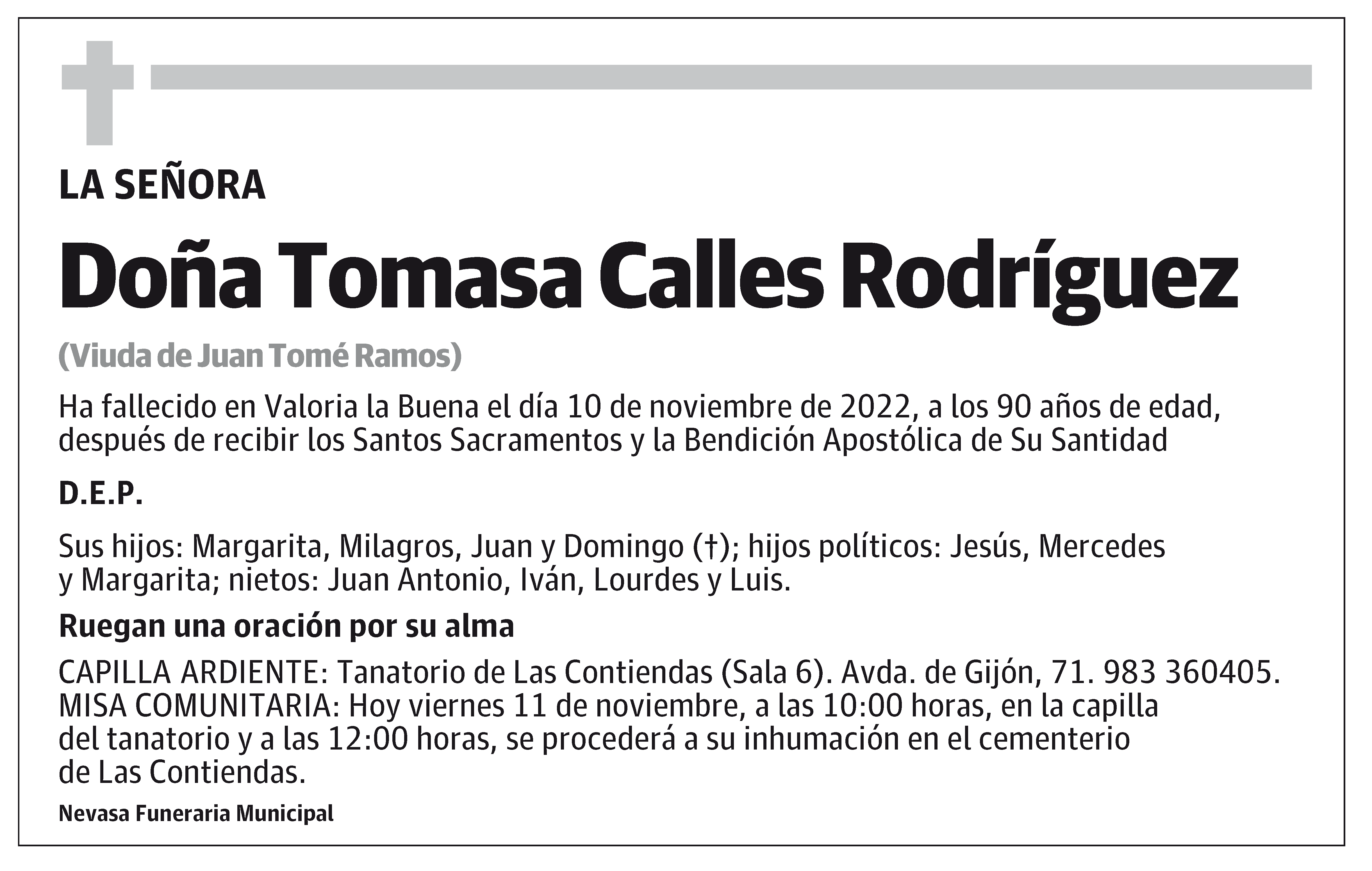 Tomasa Calles Rodríguez