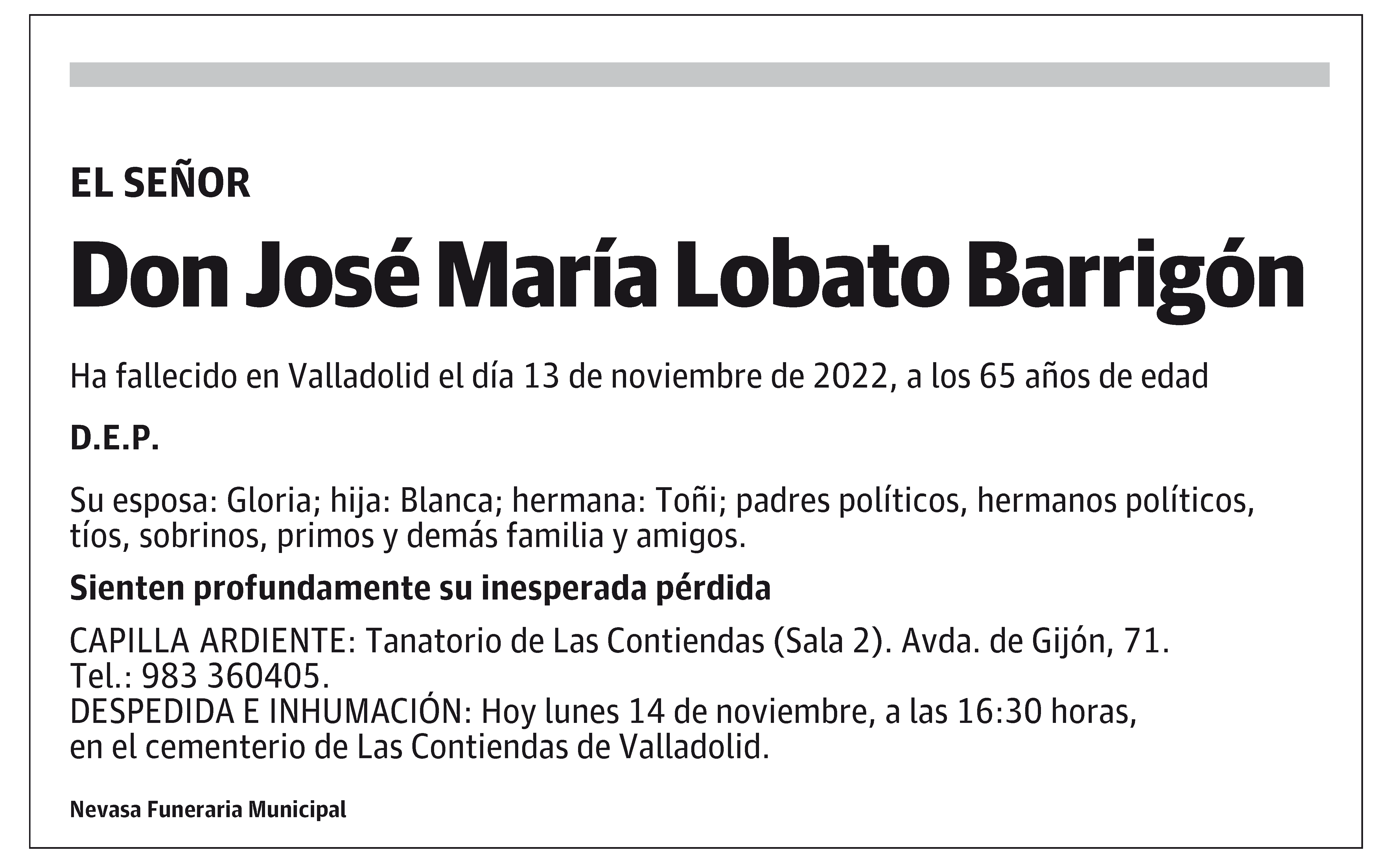 José María Lobato Barrigón