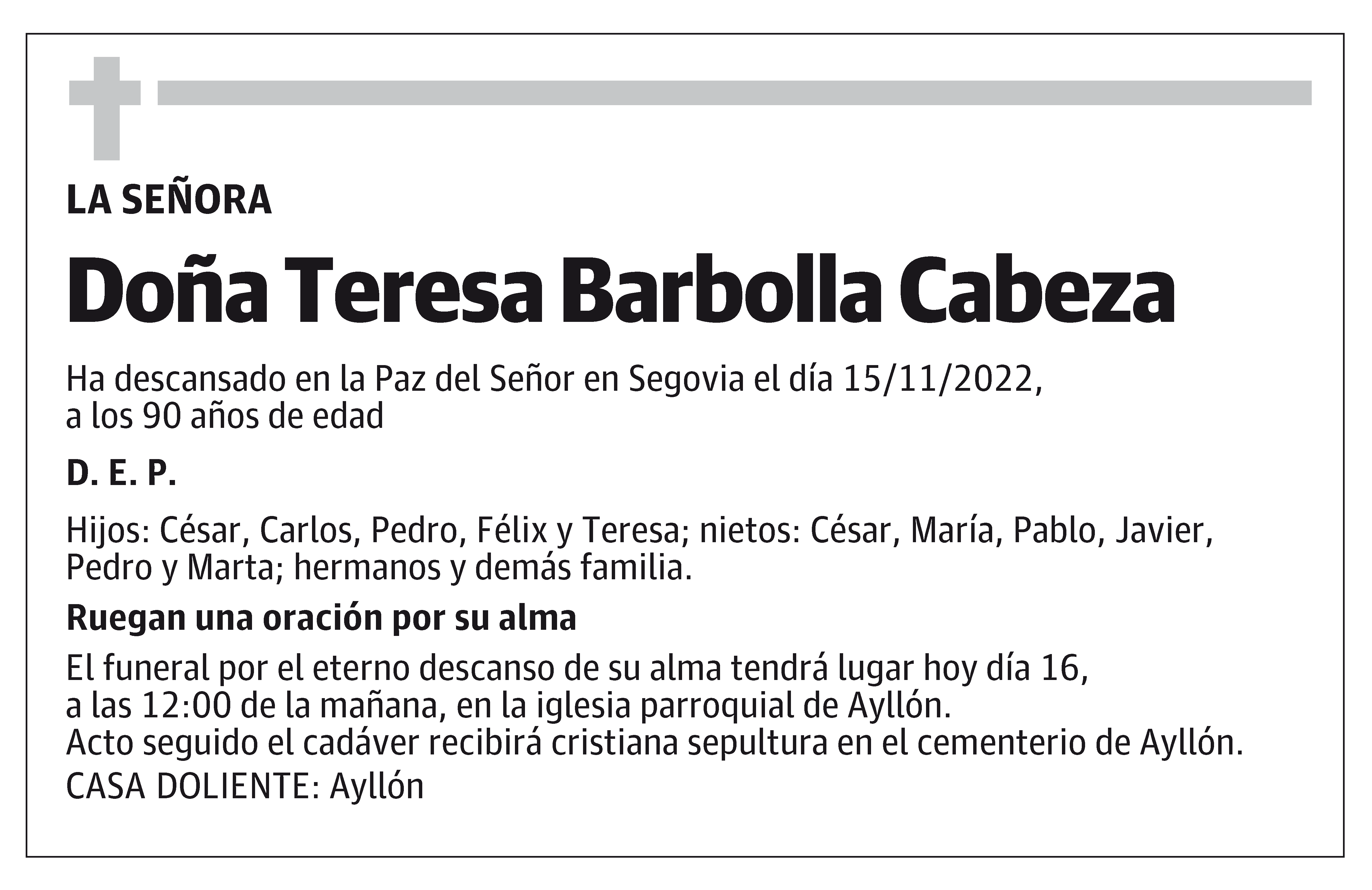Teresa Barbolla Cabeza