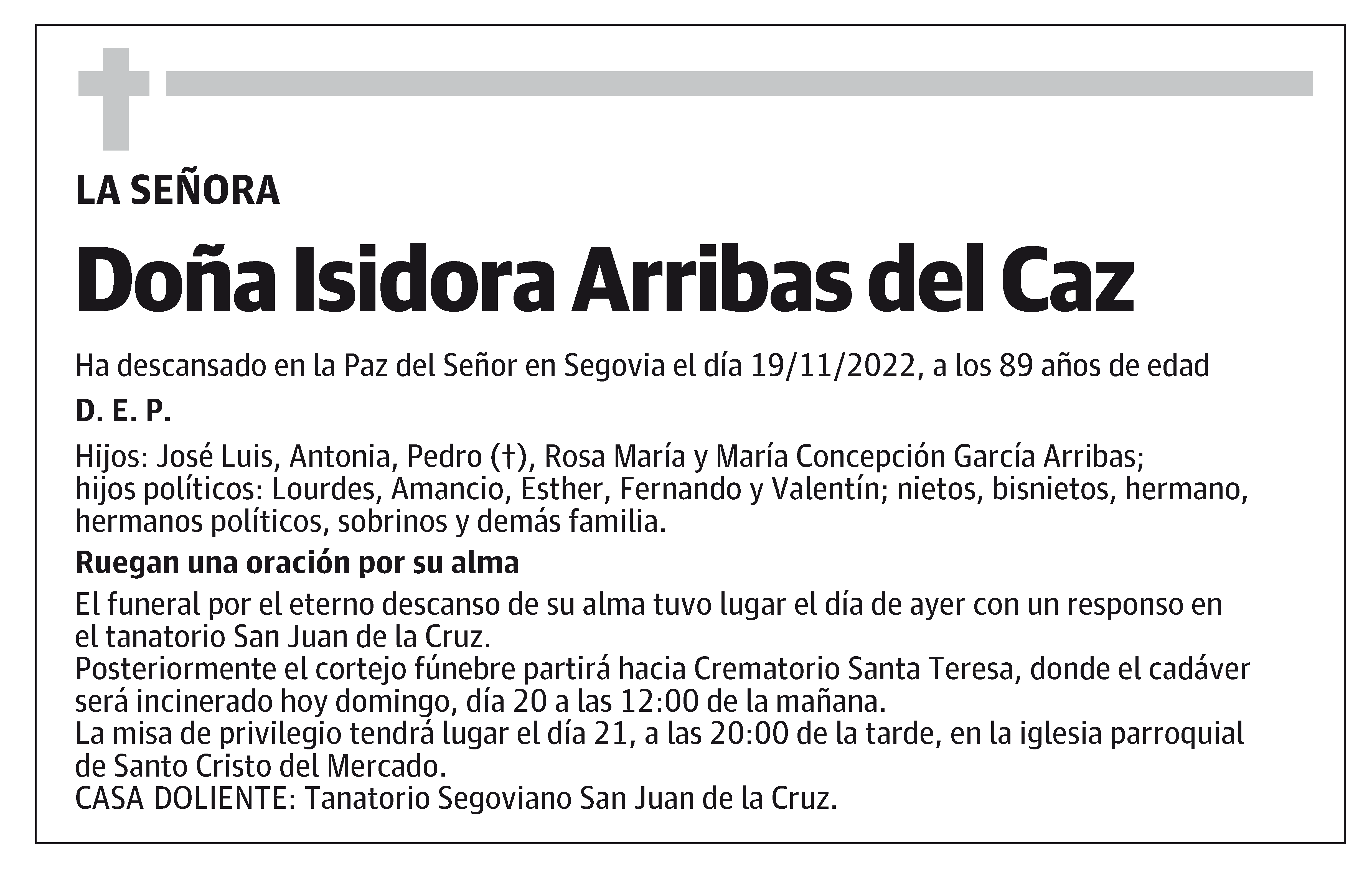 Isidora Arribas del Caz