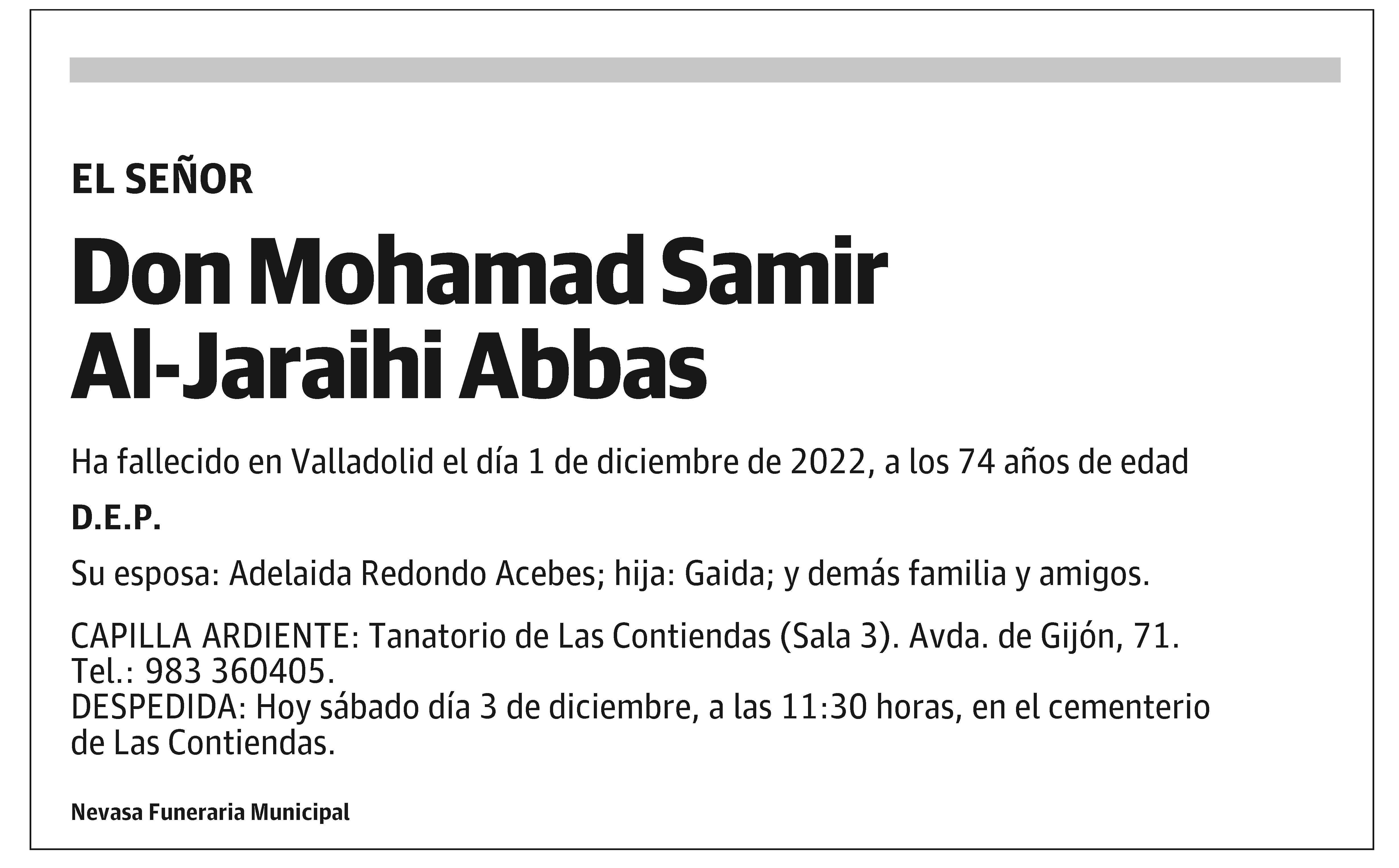 Mohamad Samir Al-Jaraihi Abbas