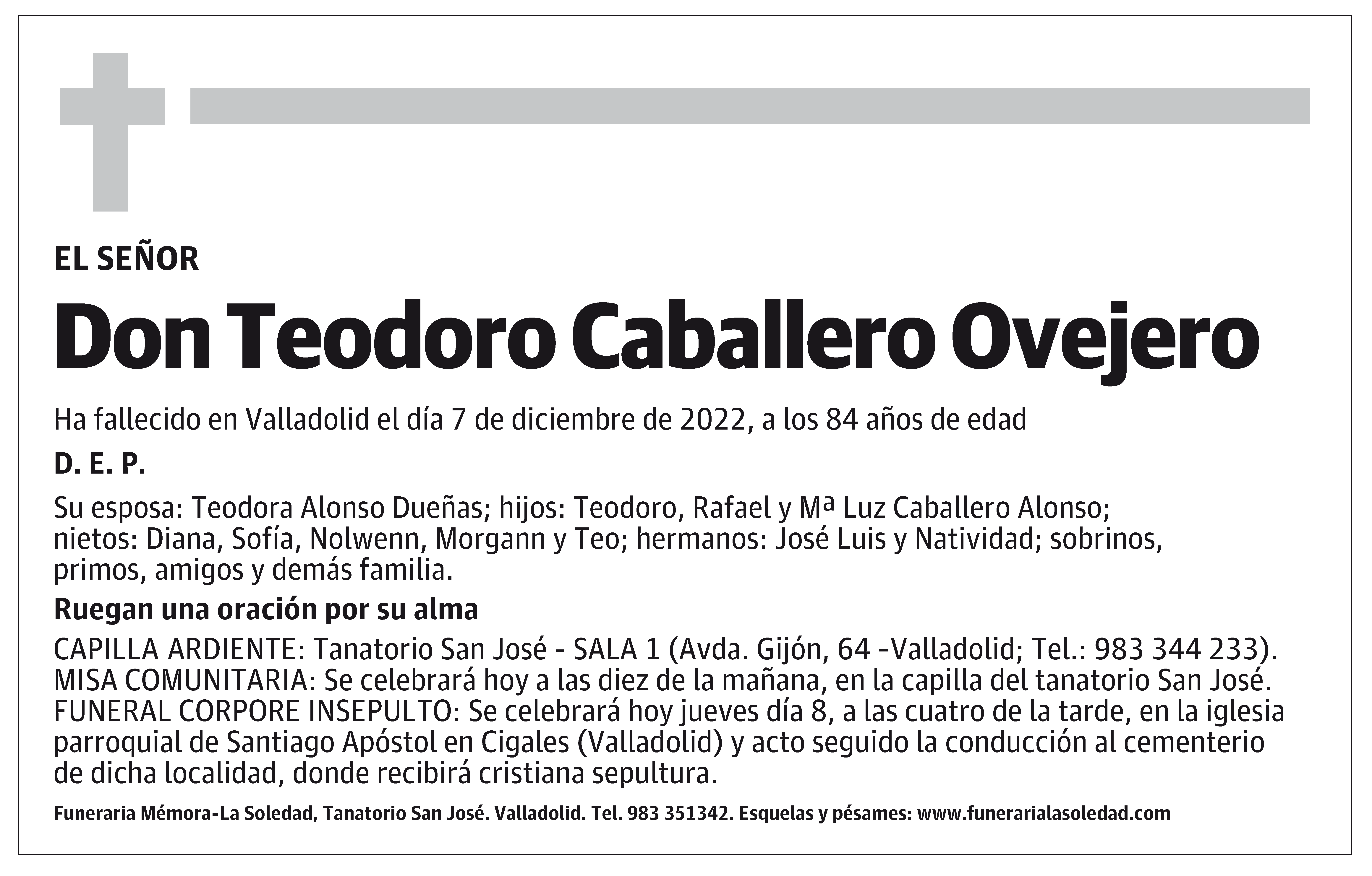 Teodoro Caballero Ovejero