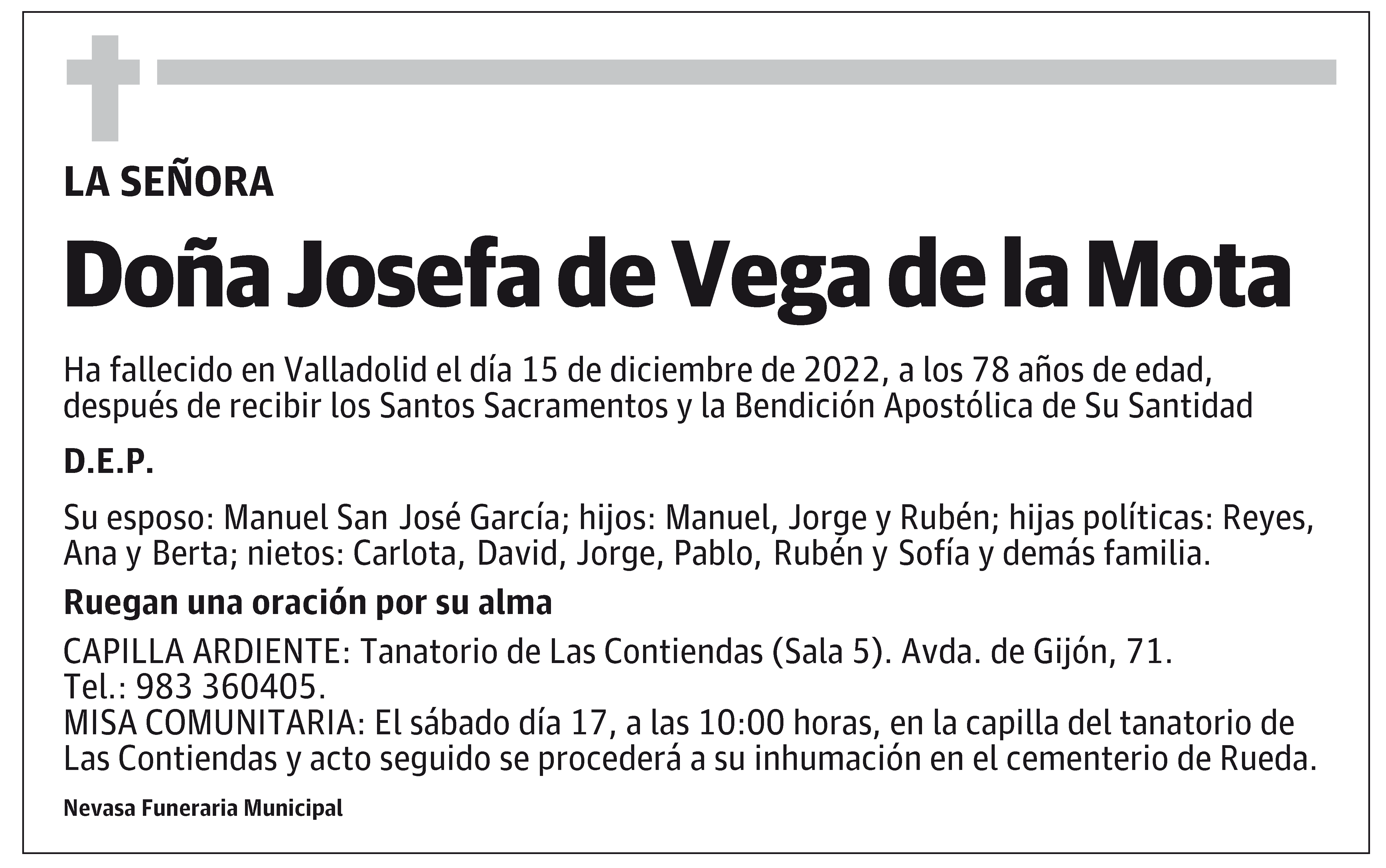 Josefa de Vega de la Mota