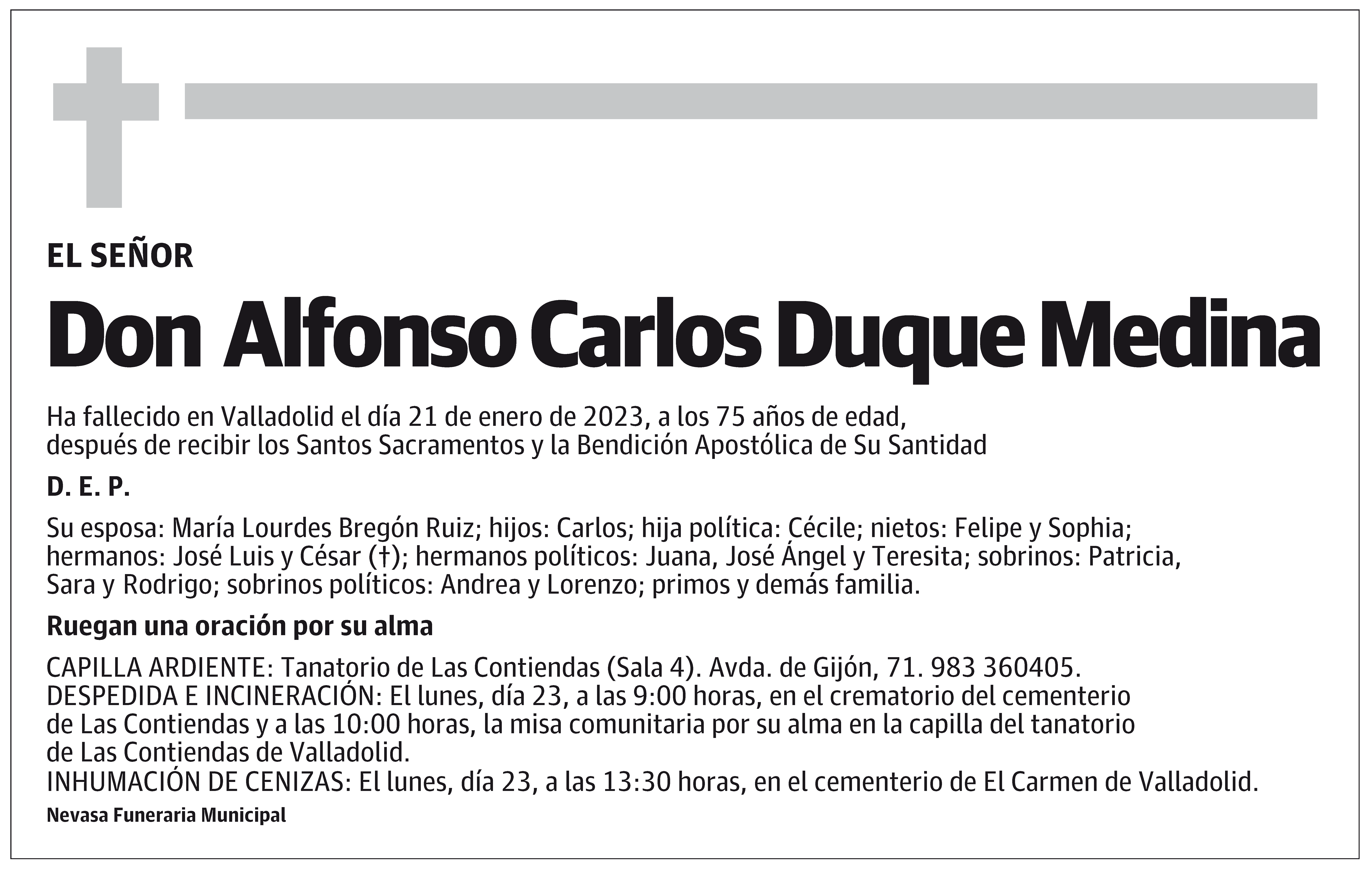 Alfonso Carlos Duque Medina