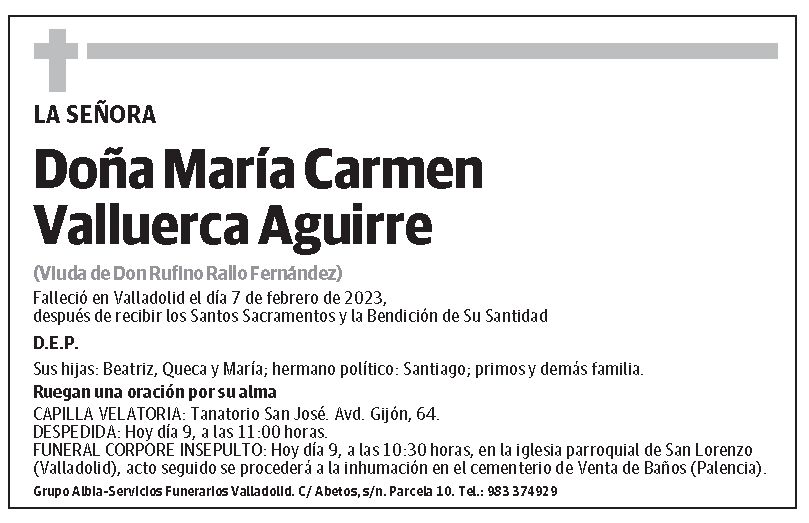 María Carmen Valluerca Aguirre