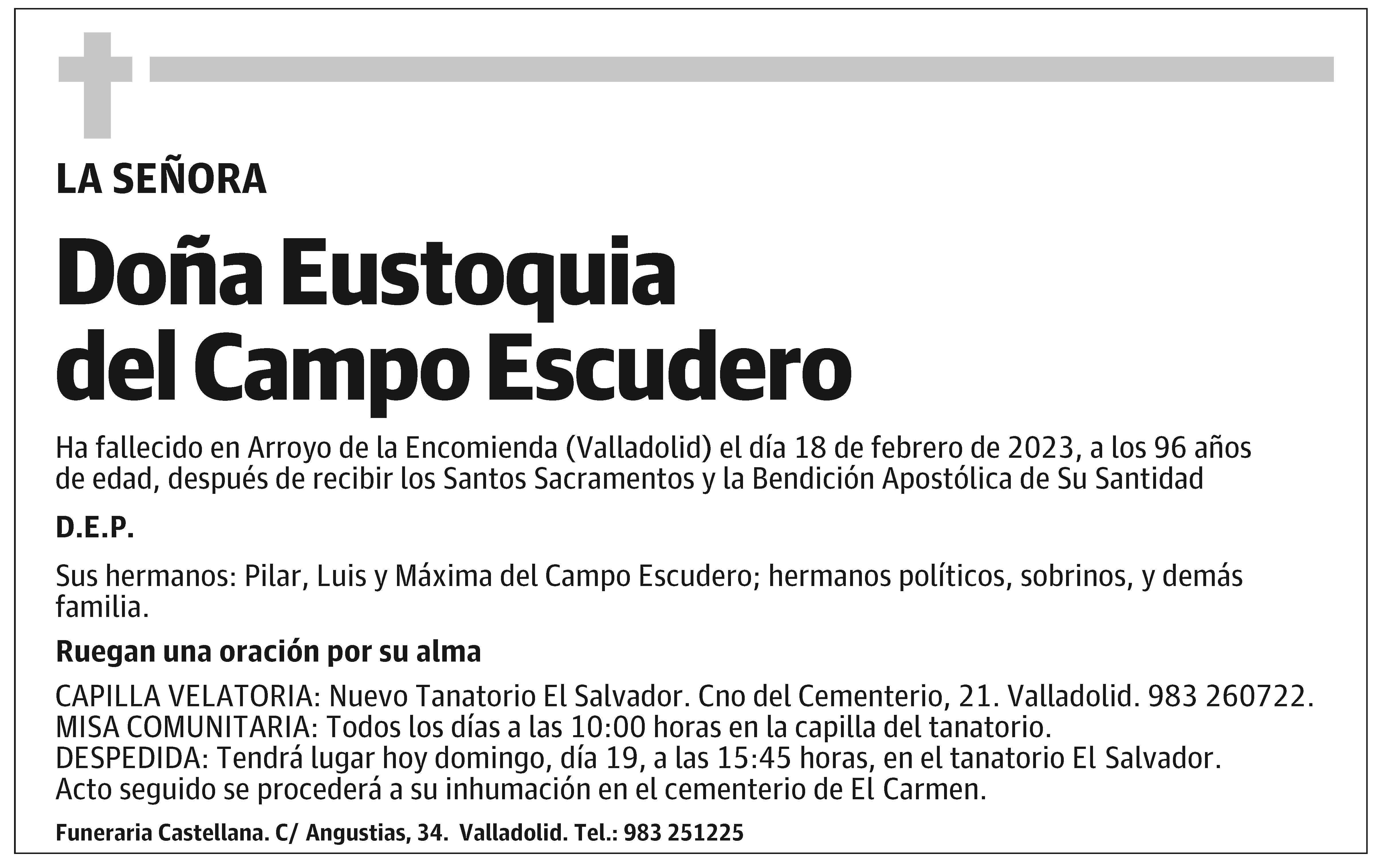 Eustoquia del Campo Escudero