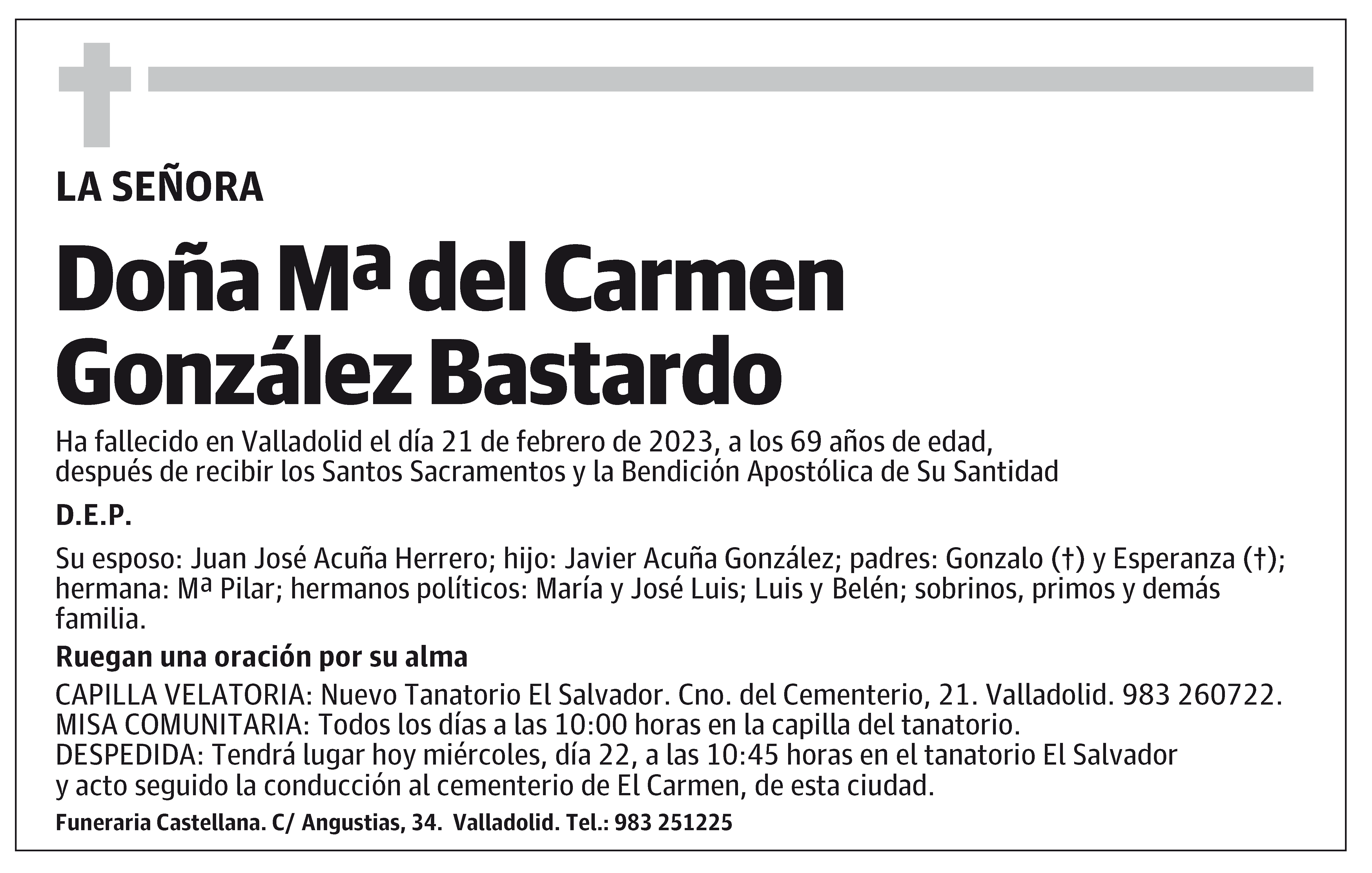 Mª del Carmen González Bastardo
