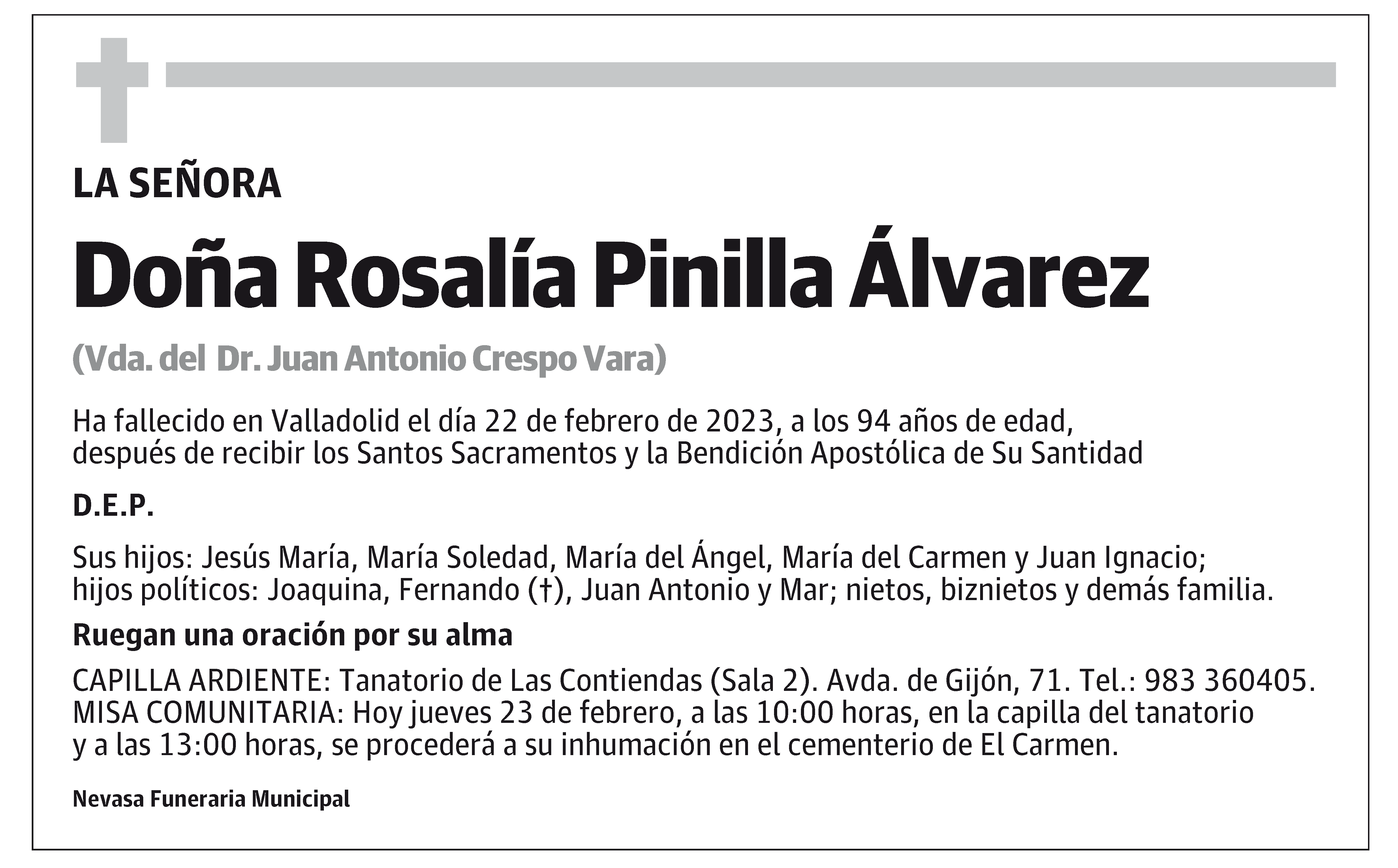 Rosalía Pinilla Álvarez